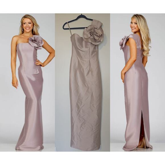 Terani Couture Dresses & Skirts - Terani Couture 231E0319 One Sleeve 3D Floral Gown Pink – Size 4